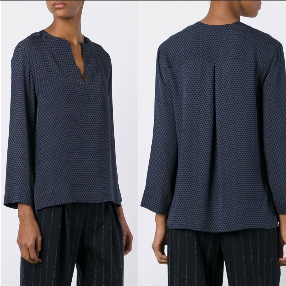 Vince Navy Blue Blouse